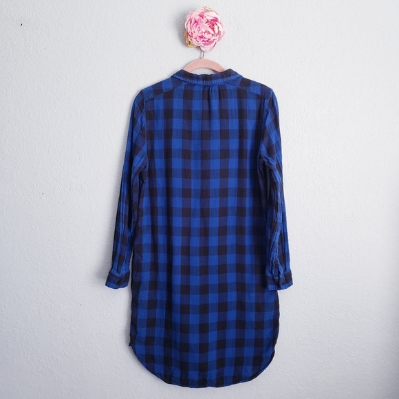 Madewell Latitude Blue and Black Buffalo Check Tunic Shirt Dress - Picture 10 of 10